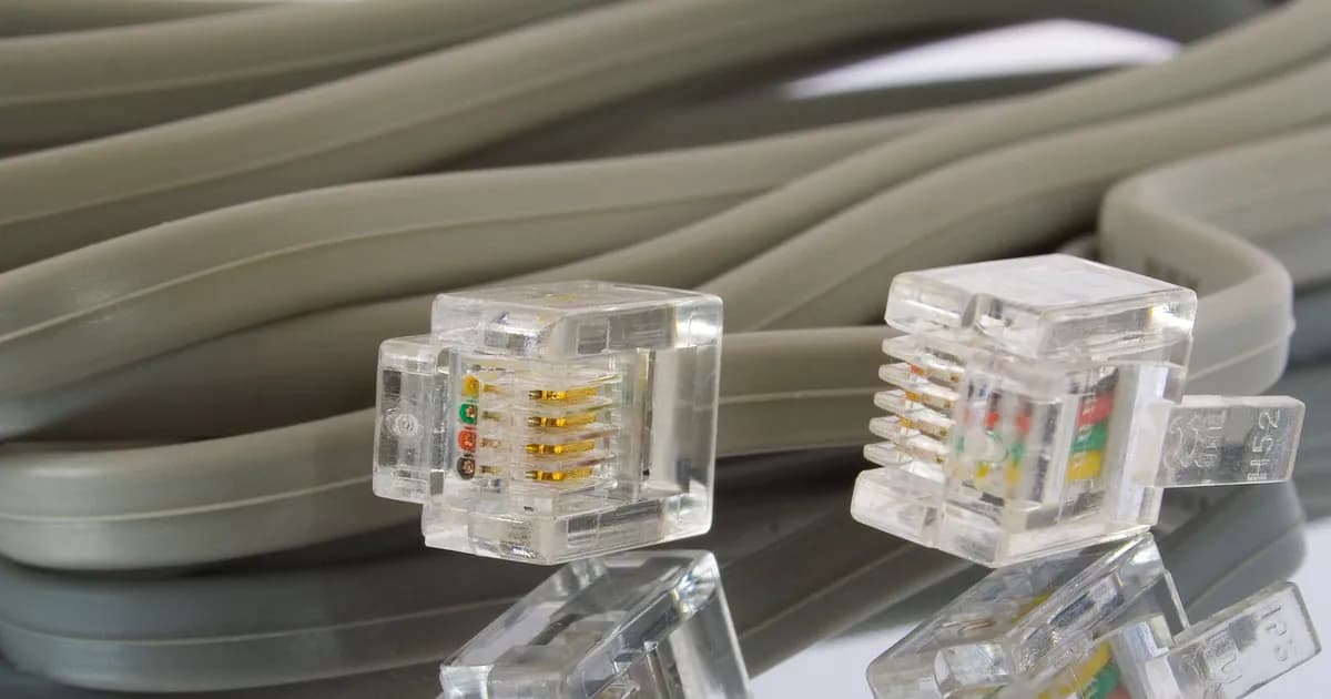 Detailed image of Ethernet cables and connectors