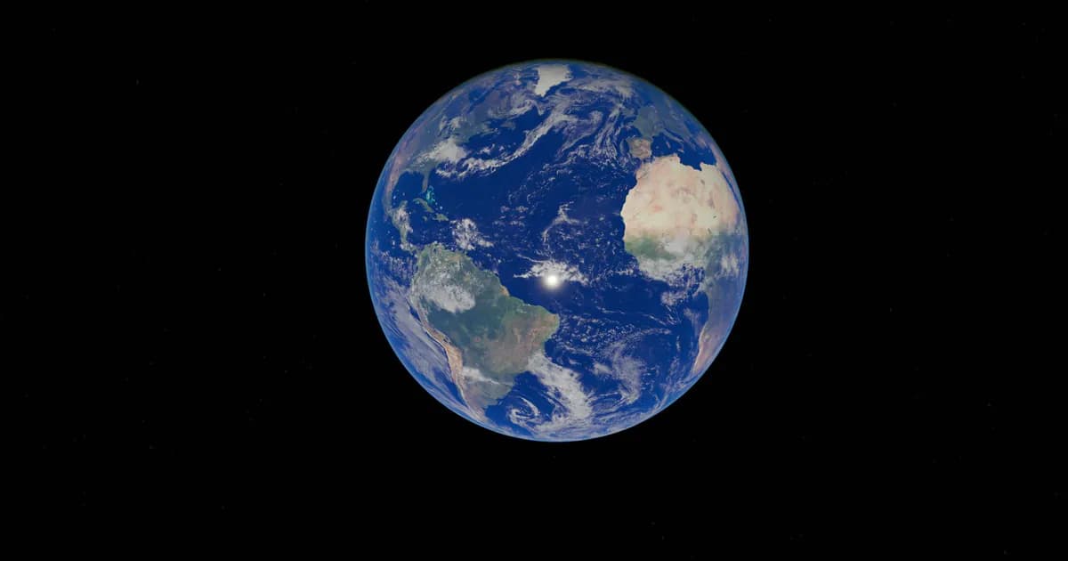 High-resolution image of Earth showcasing the continents and oceans from space
